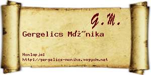 Gergelics Mónika névjegykártya